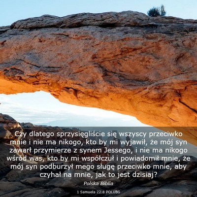 Picture 03 - 1 Samuela 22:8 POLUBG - Czy dlatego sprzysięgliście się wszyscy - Bible Verse Picture