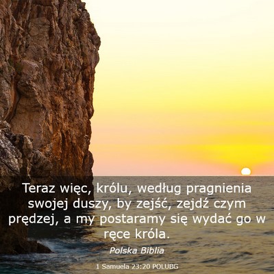 Picture 03 - 1 Samuela 23:20 POLUBG - Teraz więc, królu, według pragnienia swojej - Bible Verse Picture