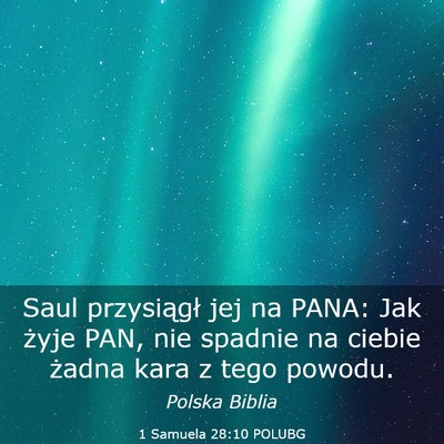 Picture 03 - 1 Samuela 28:10 POLUBG - Saul przysiągł jej na PANA: Jak żyje PAN, nie - Bible Verse Picture
