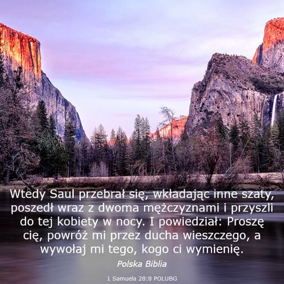 Picture 03 - 1 Samuela 28:8 POLUBG - Wtedy Saul przebrał się, wkładając inne - Bible Verse Picture
