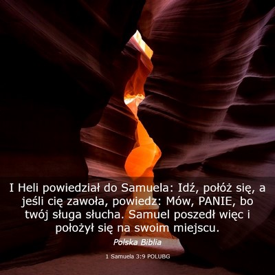 Picture 03 - 1 Samuela 3:9 POLUBG - I Heli powiedział do Samuela: Idź, połóż - Bible Verse Picture