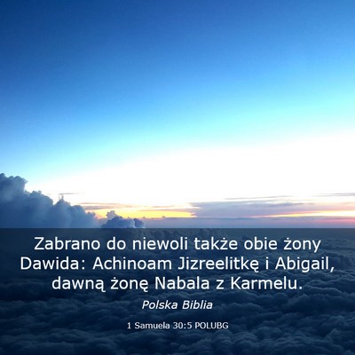 Picture 03 - 1 Samuela 30:5 POLUBG - Zabrano do niewoli także obie żony Dawida: - Bible Verse Picture