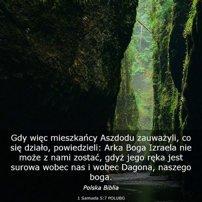 Picture 03 - 1 Samuela 5:7 POLUBG - Gdy więc mieszkańcy Aszdodu zauważyli, co się - Bible Verse Picture