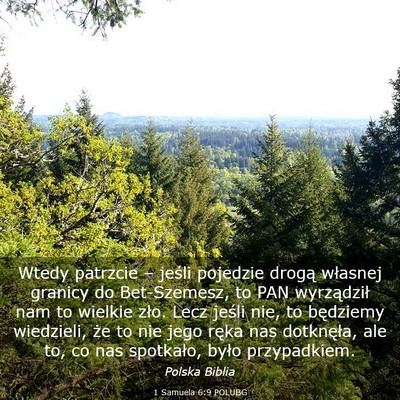 Picture 03 - 1 Samuela 6:9 POLUBG - Wtedy patrzcie – jeśli pojedzie drogą - Bible Verse Picture