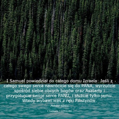 Picture 03 - 1 Samuela 7:3 POLUBG - I Samuel powiedział do całego domu Izraela: - Bible Verse Picture