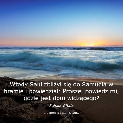 Picture 03 - 1 Samuela 9:18 POLUBG - Wtedy Saul zbliżył się do Samuela w bramie i - Bible Verse Picture