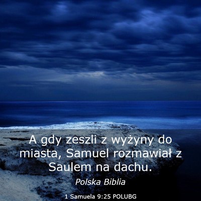 Picture 03 - 1 Samuela 9:25 POLUBG - A gdy zeszli z wyżyny do miasta, Samuel - Bible Verse Picture