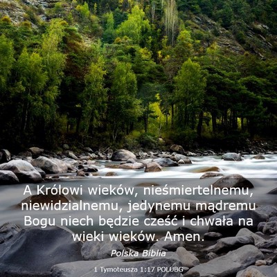 Picture 03 - 1 Tymoteusza 1:17 POLUBG - A Królowi wieków, nieśmiertelnemu, - Bible Verse Picture