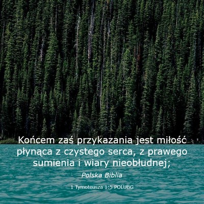 Picture 03 - 1 Tymoteusza 1:5 POLUBG - Końcem zaś przykazania jest miłość płynąca - Bible Verse Picture