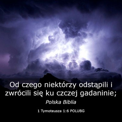 Picture 03 - 1 Tymoteusza 1:6 POLUBG - Od czego niektórzy odstąpili i zwrócili się - Bible Verse Picture