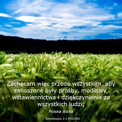 Picture 03 - 1 Tymoteusza 2:1 POLUBG - Zachęcam więc przede wszystkim, aby zanoszone - Bible Verse Picture