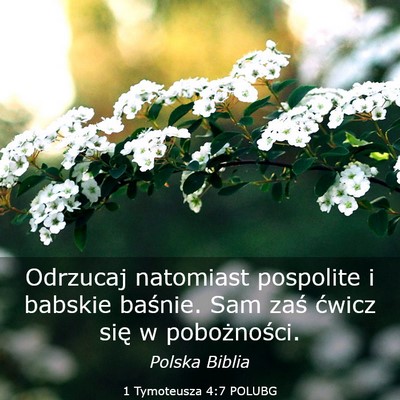 Picture 03 - 1 Tymoteusza 4:7 POLUBG - Odrzucaj natomiast pospolite i babskie baśnie. - Bible Verse Picture