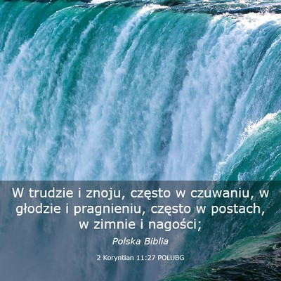 Picture 03 - 2 Koryntian 11:27 POLUBG - W trudzie i znoju, często w czuwaniu, w głodzie - Bible Verse Picture