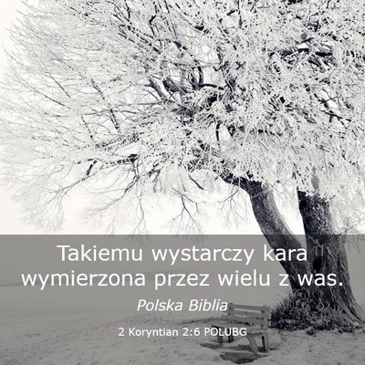 Picture 03 - 2 Koryntian 2:6 POLUBG - Takiemu wystarczy kara wymierzona przez wielu z - Bible Verse Picture