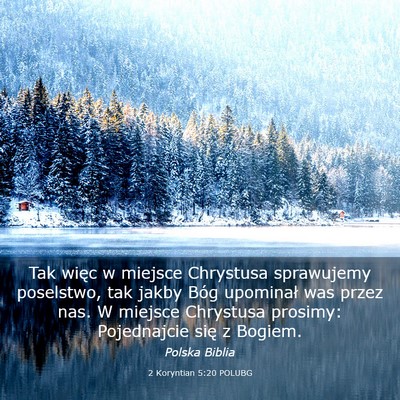 Picture 03 - 2 Koryntian 5:20 POLUBG - Tak więc w miejsce Chrystusa sprawujemy - Bible Verse Picture