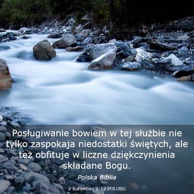 Picture 03 - 2 Koryntian 9:12 POLUBG - Posługiwanie bowiem w tej służbie nie tylko - Bible Verse Picture