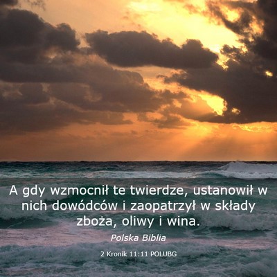 Picture 03 - 2 Kronik 11:11 POLUBG - A gdy wzmocnił te twierdze, ustanowił w nich - Bible Verse Picture