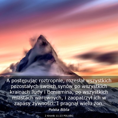 Picture 03 - 2 Kronik 11:23 POLUBG - A postępując roztropnie, rozesłał wszystkich - Bible Verse Picture