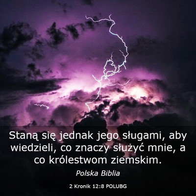 Picture 03 - 2 Kronik 12:8 POLUBG - Staną się jednak jego sługami, aby wiedzieli, - Bible Verse Picture