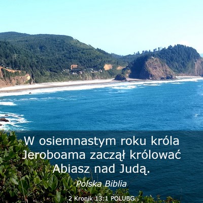 Picture 03 - 2 Kronik 13:1 POLUBG - W osiemnastym roku króla Jeroboama zaczął - Bible Verse Picture