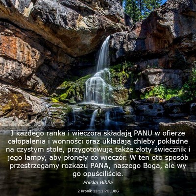 Picture 03 - 2 Kronik 13:11 POLUBG - I każdego ranka i wieczora składają PANU w - Bible Verse Picture