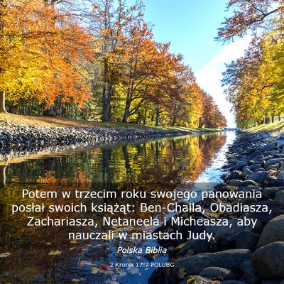 Picture 03 - 2 Kronik 17:7 POLUBG - Potem w trzecim roku swojego panowania posłał - Bible Verse Picture