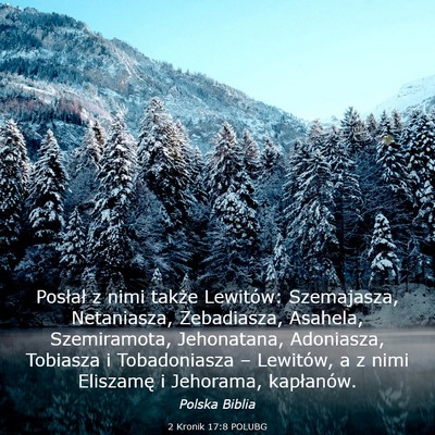 Picture 03 - 2 Kronik 17:8 POLUBG - Posłał z nimi także Lewitów: Szemajasza, - Bible Verse Picture