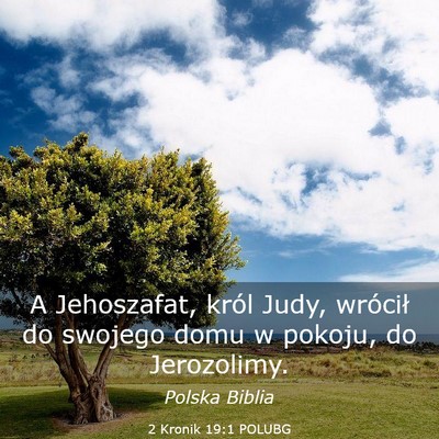 Picture 03 - 2 Kronik 19:1 POLUBG - A Jehoszafat, król Judy, wrócił do swojego - Bible Verse Picture