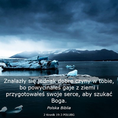 Picture 03 - 2 Kronik 19:3 POLUBG - Znalazły się jednak dobre czyny w tobie, bo - Bible Verse Picture