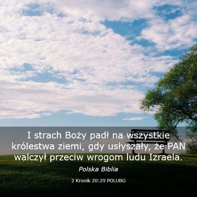 Picture 03 - 2 Kronik 20:29 POLUBG - I strach Boży padł na wszystkie królestwa - Bible Verse Picture