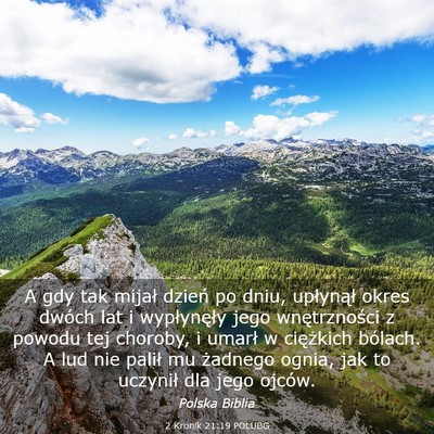 Picture 03 - 2 Kronik 21:19 POLUBG - A gdy tak mijał dzień po dniu, upłynął okres - Bible Verse Picture