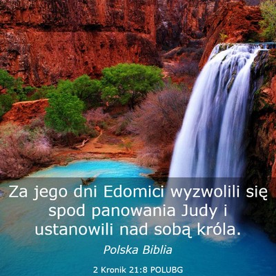 Picture 03 - 2 Kronik 21:8 POLUBG - Za jego dni Edomici wyzwolili się spod panowania - Bible Verse Picture