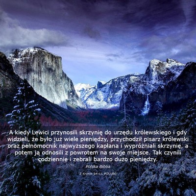 Picture 03 - 2 Kronik 24:11 POLUBG - A kiedy Lewici przynosili skrzynię do urzędu - Bible Verse Picture