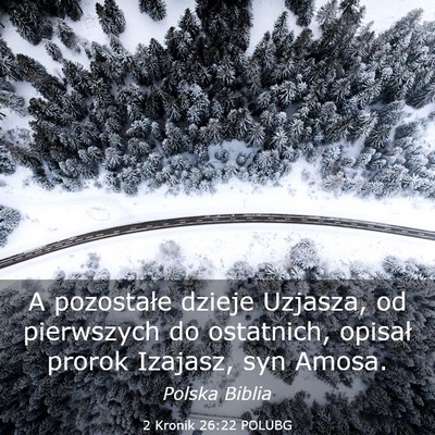 Picture 03 - 2 Kronik 26:22 POLUBG - A pozostałe dzieje Uzjasza, od pierwszych do - Bible Verse Picture