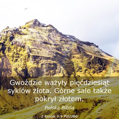 Picture 03 - 2 Kronik 3:9 POLUBG - Gwoździe ważyły pięćdziesiąt syklów - Bible Verse Picture
