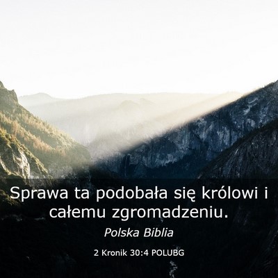 Picture 03 - 2 Kronik 30:4 POLUBG - Sprawa ta podobała się królowi i całemu - Bible Verse Picture