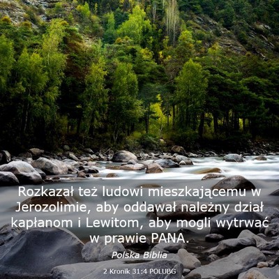 Picture 03 - 2 Kronik 31:4 POLUBG - Rozkazał też ludowi mieszkającemu w - Bible Verse Picture