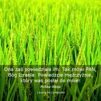 Picture 03 - 2 Kronik 34:23 POLUBG - Ona zaś powiedziała im: Tak mówi PAN, Bóg - Bible Verse Picture