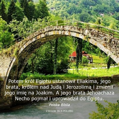 Picture 03 - 2 Kronik 36:4 POLUBG - Potem król Egiptu ustanowił Eliakima, jego - Bible Verse Picture