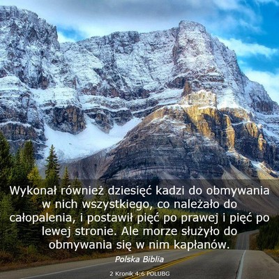 Picture 03 - 2 Kronik 4:6 POLUBG - Wykonał również dziesięć kadzi do obmywania - Bible Verse Picture