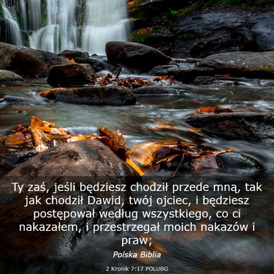 Picture 03 - 2 Kronik 7:17 POLUBG - Ty zaś, jeśli będziesz chodził przede mną, - Bible Verse Picture