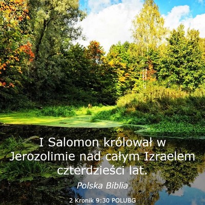 Picture 03 - 2 Kronik 9:30 POLUBG - I Salomon królował w Jerozolimie nad całym - Bible Verse Picture