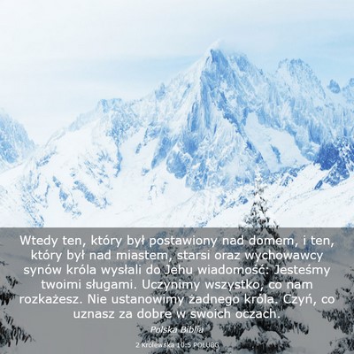 Picture 03 - 2 Królewska 10:5 POLUBG - Wtedy ten, który był postawiony nad domem, i - Bible Verse Picture