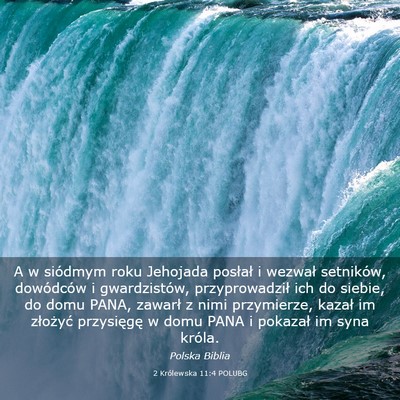 Picture 03 - 2 Królewska 11:4 POLUBG - A w siódmym roku Jehojada posłał i wezwał - Bible Verse Picture