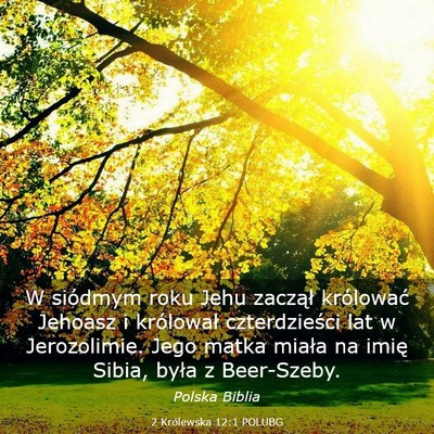 Picture 03 - 2 Królewska 12:1 POLUBG - W siódmym roku Jehu zaczął królować Jehoasz - Bible Verse Picture