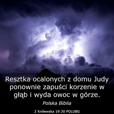 Picture 03 - 2 Królewska 19:30 POLUBG - Resztka ocalonych z domu Judy ponownie zapuści - Bible Verse Picture