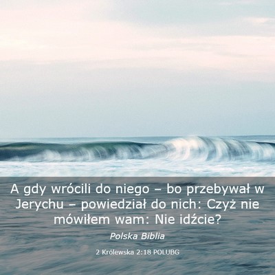 Picture 03 - 2 Królewska 2:18 POLUBG - A gdy wrócili do niego – bo przebywał w - Bible Verse Picture