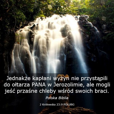 Picture 03 - 2 Królewska 23:9 POLUBG - Jednakże kapłani wyżyn nie przystąpili do - Bible Verse Picture