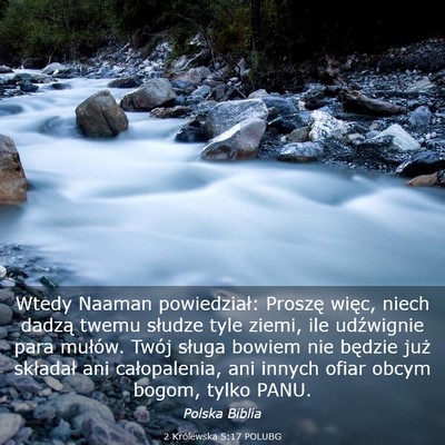 Picture 03 - 2 Królewska 5:17 POLUBG - Wtedy Naaman powiedział: Proszę więc, niech - Bible Verse Picture
