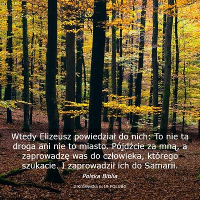 Picture 03 - 2 Królewska 6:19 POLUBG - Wtedy Elizeusz powiedział do nich: To nie ta - Bible Verse Picture